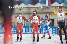 15.12.2019, Hochfilzen, Austria (AUT): Scott Gow (CAN), Jules Burnotte (CAN), (l-r) - IBU world cup biathlon, relay men, Hochfilzen (AUT). www.nordicfocus.com. © Manzoni/NordicFocus. Every downloaded picture is fee-liable.