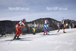 15.12.2019, Hochfilzen, Austria (AUT): Jules Burnotte (CAN), Peppe Femling (SWE), Matvey Eliseev (RUS), Johannes Dale (NOR), (l-r) - IBU world cup biathlon, relay men, Hochfilzen (AUT). www.nordicfocus.com. © Manzoni/NordicFocus. Every downloaded picture is fee-liable.