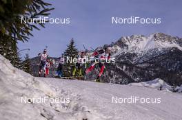 15.12.2019, Hochfilzen, Austria (AUT): Michal Slesingr (CZE), Rene Zahkna (EST), Miha Dovzan (SLO), Johannes Dale (NOR) - IBU world cup biathlon, relay men, Hochfilzen (AUT). www.nordicfocus.com. © Nico Manzoni/NordicFocus. Every downloaded picture is fee-liable.