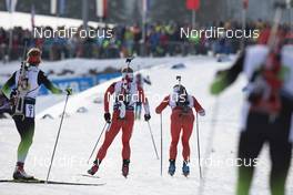 15.12.2019, Hochfilzen, Austria (AUT): Scott Gow (CAN), Aidan Millar (CAN), (l-r) - IBU world cup biathlon, relay men, Hochfilzen (AUT). www.nordicfocus.com. © Manzoni/NordicFocus. Every downloaded picture is fee-liable.