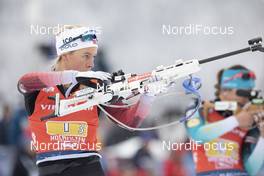 14.12.2019, Hochfilzen, Austria (AUT): Tiril Eckhoff (NOR) - IBU world cup biathlon, relay women, Hochfilzen (AUT). www.nordicfocus.com. © Manzoni/NordicFocus. Every downloaded picture is fee-liable.