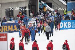 14.12.2019, Hochfilzen, Austria (AUT): Sarah Beaudry (CAN), Regina Oja (EST), Linn Persson (SWE), (l-r) - IBU world cup biathlon, relay women, Hochfilzen (AUT). www.nordicfocus.com. © Manzoni/NordicFocus. Every downloaded picture is fee-liable.