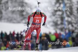 13.12.2019, Hochfilzen, Austria (AUT): Vladimir Iliev (BUL) - IBU world cup biathlon, sprint men, Hochfilzen (AUT). www.nordicfocus.com. © Manzoni/NordicFocus. Every downloaded picture is fee-liable.