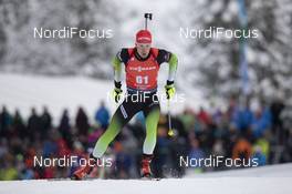 13.12.2019, Hochfilzen, Austria (AUT): Rok Trsan (SLO) - IBU world cup biathlon, sprint men, Hochfilzen (AUT). www.nordicfocus.com. © Manzoni/NordicFocus. Every downloaded picture is fee-liable.