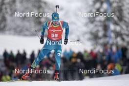 13.12.2019, Hochfilzen, Austria (AUT): Maxim Braun (KAZ) - IBU world cup biathlon, sprint men, Hochfilzen (AUT). www.nordicfocus.com. © Manzoni/NordicFocus. Every downloaded picture is fee-liable.