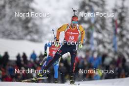 13.12.2019, Hochfilzen, Austria (AUT): Johannes Kuehn (GER) - IBU world cup biathlon, sprint men, Hochfilzen (AUT). www.nordicfocus.com. © Manzoni/NordicFocus. Every downloaded picture is fee-liable.