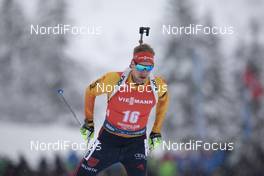 13.12.2019, Hochfilzen, Austria (AUT): Johannes Kuehn (GER) - IBU world cup biathlon, sprint men, Hochfilzen (AUT). www.nordicfocus.com. © Manzoni/NordicFocus. Every downloaded picture is fee-liable.