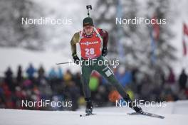 13.12.2019, Hochfilzen, Austria (AUT): Tomas Kaukenas (LTU) - IBU world cup biathlon, sprint men, Hochfilzen (AUT). www.nordicfocus.com. © Manzoni/NordicFocus. Every downloaded picture is fee-liable.