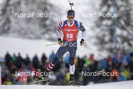 13.12.2019, Hochfilzen, Austria (AUT): Sean Doherty (USA) - IBU world cup biathlon, sprint men, Hochfilzen (AUT). www.nordicfocus.com. © Manzoni/NordicFocus. Every downloaded picture is fee-liable.