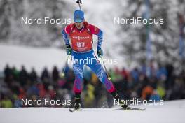 13.12.2019, Hochfilzen, Austria (AUT): Dmitry Malyshko (RUS) - IBU world cup biathlon, sprint men, Hochfilzen (AUT). www.nordicfocus.com. © Manzoni/NordicFocus. Every downloaded picture is fee-liable.