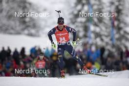 13.12.2019, Hochfilzen, Austria (AUT): Thomas Bormolini (ITA) - IBU world cup biathlon, sprint men, Hochfilzen (AUT). www.nordicfocus.com. © Manzoni/NordicFocus. Every downloaded picture is fee-liable.