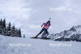 13.12.2019, Hochfilzen, Austria (AUT): Sean Doherty (USA) - IBU world cup biathlon, sprint men, Hochfilzen (AUT). www.nordicfocus.com. © Nico Manzoni/NordicFocus. Every downloaded picture is fee-liable.