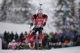 13.12.2019, Hochfilzen, Austria (AUT): Johannes Dale (NOR) - IBU world cup biathlon, sprint men, Hochfilzen (AUT). www.nordicfocus.com. © Manzoni/NordicFocus. Every downloaded picture is fee-liable.