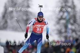 13.12.2019, Hochfilzen, Austria (AUT): Jeremy Finello (SUI) - IBU world cup biathlon, sprint men, Hochfilzen (AUT). www.nordicfocus.com. © Manzoni/NordicFocus. Every downloaded picture is fee-liable.
