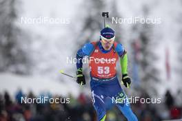 13.12.2019, Hochfilzen, Austria (AUT): Raman Yaliotnau (BLR) - IBU world cup biathlon, sprint men, Hochfilzen (AUT). www.nordicfocus.com. © Manzoni/NordicFocus. Every downloaded picture is fee-liable.