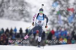 13.12.2019, Hochfilzen, Austria (AUT): Clare Egan (USA) - IBU world cup biathlon, sprint women, Hochfilzen (AUT). www.nordicfocus.com. © Manzoni/NordicFocus. Every downloaded picture is fee-liable.