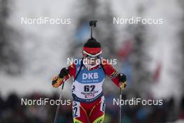 13.12.2019, Hochfilzen, Austria (AUT): Yan Zhang (CHN) - IBU world cup biathlon, sprint women, Hochfilzen (AUT). www.nordicfocus.com. © Manzoni/NordicFocus. Every downloaded picture is fee-liable.