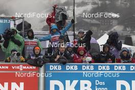 22.12.2019, Annecy-Le Grand Bornand, France (FRA): Event Feature: the hard working photographers -  IBU world cup biathlon, mass men, Annecy-Le Grand Bornand (FRA). www.nordicfocus.com. © Manzoni/NordicFocus. Every downloaded picture is fee-liable.