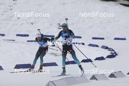 22.12.2019, Annecy-Le Grand Bornand, France (FRA): Martin Fourcade (FRA), Simon Desthieux (FRA) -  IBU world cup biathlon, mass men, Annecy-Le Grand Bornand (FRA). www.nordicfocus.com. © Manzoni/NordicFocus. Every downloaded picture is fee-liable.