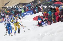22.12.2019, Annecy-Le Grand Bornand, France (FRA): Mari Eder (FIN), Linn Persson (SWE), (l-r) -  IBU world cup biathlon, mass women, Annecy-Le Grand Bornand (FRA). www.nordicfocus.com. © Manzoni/NordicFocus. Every downloaded picture is fee-liable.