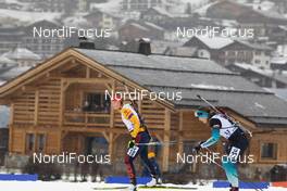 22.12.2019, Annecy-Le Grand Bornand, France (FRA): Denise Herrmann (GER), Anais Bescond (FRA), (l-r) -  IBU world cup biathlon, mass women, Annecy-Le Grand Bornand (FRA). www.nordicfocus.com. © Manzoni/NordicFocus. Every downloaded picture is fee-liable.