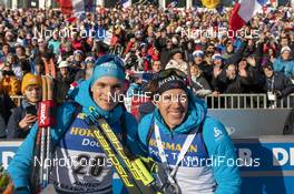 21.12.2019, Annecy-Le Grand Bornand, France (FRA): Emilien Jacquelin (FRA), Quentin Fillon Maillet (FRA), (l-r)  -  IBU world cup biathlon, pursuit men, Annecy-Le Grand Bornand (FRA). www.nordicfocus.com. © Thibaut/NordicFocus. Every downloaded picture is fee-liable.