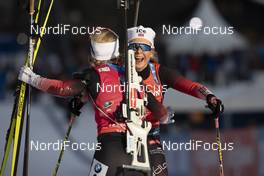 21.12.2019, Annecy-Le Grand Bornand, France (FRA): Ingrid Landmark Tandrevold (NOR), Tiril Eckhoff (NOR), (l-r) -  IBU world cup biathlon, pursuit women, Annecy-Le Grand Bornand (FRA). www.nordicfocus.com. © Manzoni/NordicFocus. Every downloaded picture is fee-liable.
