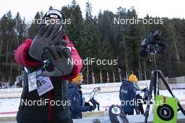 19.12.2019, Annecy-Le Grand Bornand, France (FRA): Sandra Flunger (AUT) coach Team Switzerland -  IBU world cup biathlon, sprint men, Annecy-Le Grand Bornand (FRA). www.nordicfocus.com. © Manzoni/NordicFocus. Every downloaded picture is fee-liable.