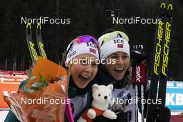 20.12.2019, Annecy-Le Grand Bornand, France (FRA): Ingrid Landmark Tandrevold (NOR), Tiril Eckhoff (NOR), (l-r) -  IBU world cup biathlon, sprint women, Annecy-Le Grand Bornand (FRA). www.nordicfocus.com. © Manzoni/NordicFocus. Every downloaded picture is fee-liable.