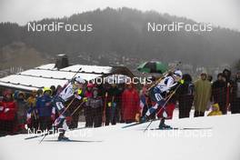 20.12.2019, Annecy-Le Grand Bornand, France (FRA): Marketa Davidova (CZE), Eva Kristejn Puskarcikova (CZE), (l-r) -  IBU world cup biathlon, sprint women, Annecy-Le Grand Bornand (FRA). www.nordicfocus.com. © Manzoni/NordicFocus. Every downloaded picture is fee-liable.