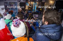 18.12.2019, Annecy-Le Grand Bornand, France (FRA): Jesper Nelin (SWE) -  IBU world cup biathlon, meet and greet for Salomon athletes, Annecy-Le Grand Bornand (FRA). www.nordicfocus.com. © Thibaut/NordicFocus. Every downloaded picture is fee-liable.