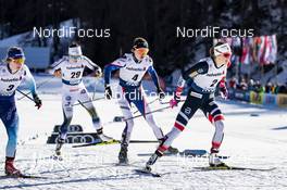 01.01.2019, Val Mustair, Switzerland (SUI): Ingvild Flugstad Oestberg (NOR), Sophie Caldwell (USA), (l-r)  - FIS world cup cross-country, tour de ski, individual sprint, Val Mustair (SUI). www.nordicfocus.com. © Modica/NordicFocus. Every downloaded picture is fee-liable.