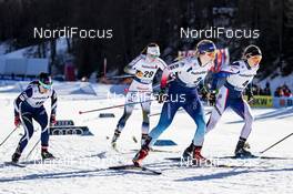 01.01.2019, Val Mustair, Switzerland (SUI): Moa Molander Kristiansen (SWE), Nadine Faehndrich (SUI), Sophie Caldwell (USA), (l-r)  - FIS world cup cross-country, tour de ski, individual sprint, Val Mustair (SUI). www.nordicfocus.com. © Modica/NordicFocus. Every downloaded picture is fee-liable.