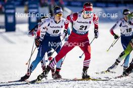 01.01.2019, Val Mustair, Switzerland (SUI): Laurien Van Der Graaff (SUI), Yulia Belorukova (RUS), (l-r)  - FIS world cup cross-country, tour de ski, individual sprint, Val Mustair (SUI). www.nordicfocus.com. © Modica/NordicFocus. Every downloaded picture is fee-liable.