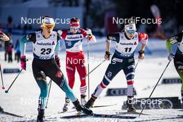 01.01.2019, Val Mustair, Switzerland (SUI): Delphine Claudel (FRA), Lotta Udnes Weng (NOR), (l-r)  - FIS world cup cross-country, tour de ski, individual sprint, Val Mustair (SUI). www.nordicfocus.com. © Modica/NordicFocus. Every downloaded picture is fee-liable.