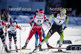 01.01.2019, Val Mustair, Switzerland (SUI): Yulia Belorukova (RUS), Katja Visnar (SLO), (l-r)  - FIS world cup cross-country, tour de ski, individual sprint, Val Mustair (SUI). www.nordicfocus.com. © Modica/NordicFocus. Every downloaded picture is fee-liable.