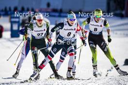 01.01.2019, Val Mustair, Switzerland (SUI): Victoria Carl (GER), Maiken Caspersen Falla (NOR), Anamarija Lampic (SLO), (l-r)  - FIS world cup cross-country, tour de ski, individual sprint, Val Mustair (SUI). www.nordicfocus.com. © Modica/NordicFocus. Every downloaded picture is fee-liable.