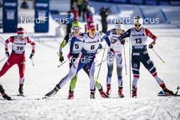 01.01.2019, Val Mustair, Switzerland (SUI): Anastasia Sedova (RUS), Eva Urevc (SLO), Sadie Bjornsen (USA), Stina Nilsson (SWE), Astrid Uhrenholdt Jacobsen (NOR), (l-r)  - FIS world cup cross-country, tour de ski, individual sprint, Val Mustair (SUI). www.nordicfocus.com. © Modica/NordicFocus. Every downloaded picture is fee-liable.
