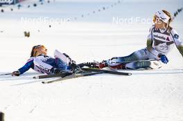 01.01.2019, Val Mustair, Switzerland (SUI): Sophie Caldwell (USA), Stina Nilsson (SWE), (l-r)  - FIS world cup cross-country, tour de ski, individual sprint, Val Mustair (SUI). www.nordicfocus.com. © Modica/NordicFocus. Every downloaded picture is fee-liable.
