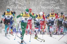02.01.2019, Oberstdorf, Germany (GER): Francesco De Fabiani (ITA), Sindre Bjoernestad Skar (NOR), Simen Hegstad Krueger (NOR), Alex Harvey (CAN), (l-r)  - FIS world cup cross-country, tour de ski, mass men, Oberstdorf (GER). www.nordicfocus.com. © Modica/NordicFocus. Every downloaded picture is fee-liable.