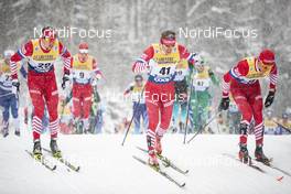 02.01.2019, Oberstdorf, Germany (GER): Andrey Larkov (RUS), Maxim Vylegzhanin (RUS), (l-r)  - FIS world cup cross-country, tour de ski, mass men, Oberstdorf (GER). www.nordicfocus.com. © Modica/NordicFocus. Every downloaded picture is fee-liable.
