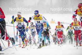 02.01.2019, Oberstdorf, Germany (GER): Alexey Poltoranin (KAZ), Dario Cologna (SUI), (l-r)  - FIS world cup cross-country, tour de ski, mass men, Oberstdorf (GER). www.nordicfocus.com. © Modica/NordicFocus. Every downloaded picture is fee-liable.