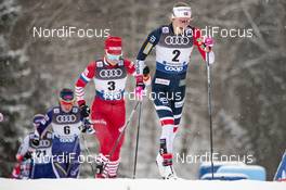 02.01.2019, Oberstdorf, Germany (GER): Ingvild Flugstad Oestberg (NOR), Natalia Nepryaeva (RUS), (l-r)  - FIS world cup cross-country, tour de ski, mass women, Oberstdorf (GER). www.nordicfocus.com. © Modica/NordicFocus. Every downloaded picture is fee-liable.