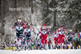 02.01.2019, Oberstdorf, Germany (GER): Ingvild Flugstad Oestberg (NOR), Heidi Weng (NOR), Natalia Nepryaeva (RUS), Anastasia Sedova (RUS), (l-r)  - FIS world cup cross-country, tour de ski, mass women, Oberstdorf (GER). www.nordicfocus.com. © Modica/NordicFocus. Every downloaded picture is fee-liable.