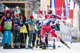 03.01.2019, Oberstdorf, Germany (GER): Johannes Hoesflot Klaebo (NOR), Sergey Ustiugov (RUS), (l-r)  - FIS world cup cross-country, tour de ski, pursuit men, Oberstdorf (GER). www.nordicfocus.com. © Modica/NordicFocus. Every downloaded picture is fee-liable.