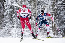 03.01.2019, Oberstdorf, Germany (GER): Sergey Ustiugov (RUS), Johannes Hoesflot Klaebo (NOR), (l-r)  - FIS world cup cross-country, tour de ski, pursuit men, Oberstdorf (GER). www.nordicfocus.com. © Modica/NordicFocus. Every downloaded picture is fee-liable.