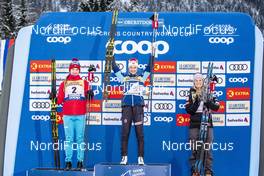 03.01.2019, Oberstdorf, Germany (GER): Natalia Nepryaeva (RUS), Ingvild Flugstad Oestberg (NOR), Jessica Diggins (USA), (l-r) - FIS world cup cross-country, tour de ski, pursuit women, Oberstdorf (GER). www.nordicfocus.com. © Modica/NordicFocus. Every downloaded picture is fee-liable.