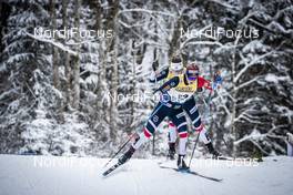 03.01.2019, Oberstdorf, Germany (GER): Kari Oeyre Slind (NOR), Lotta Udnes Weng (NOR), (l-r)  - FIS world cup cross-country, tour de ski, pursuit women, Oberstdorf (GER). www.nordicfocus.com. © Modica/NordicFocus. Every downloaded picture is fee-liable.
