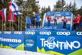 06.01.2019, Val di Fiemme, Italy (ITA): Natalia Nepryaeva (RUS), Ingvild Flugstad Oestberg (NOR), Krista Parmakoski (FIN), (l-r)  - FIS world cup cross-country, tour de ski, final climb women, Val di Fiemme (ITA). www.nordicfocus.com. © Modica/NordicFocus. Every downloaded picture is fee-liable.