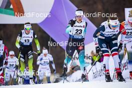 05.01.2019, Val di Fiemme, Italy (ITA): Anamarija Lampic (SLO), Anouk Faivre Picon (FRA), (l-r), (l-r)  - FIS world cup cross-country, tour de ski, mass women, Val di Fiemme (ITA). www.nordicfocus.com. © Modica/NordicFocus. Every downloaded picture is fee-liable.